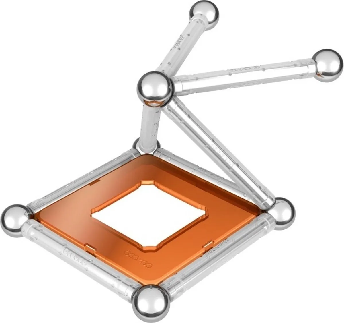 Geomag Panels 22-delig - 22 Stukken - Zilver/Rood/Oranje - afbeelding 6 van 6