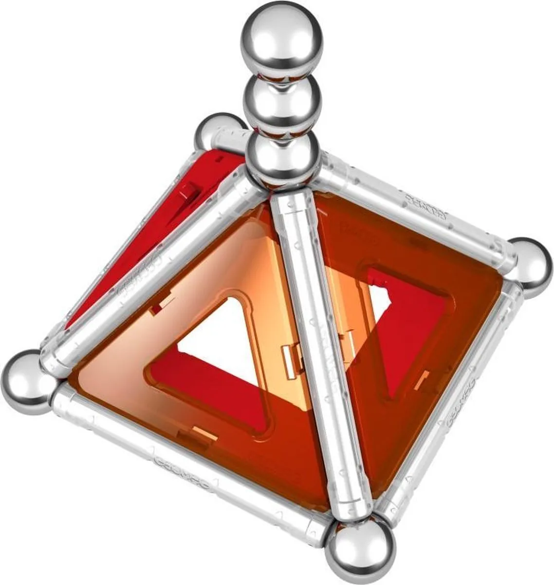 Geomag Panels 22-delig - 22 Stukken - Zilver/Rood/Oranje