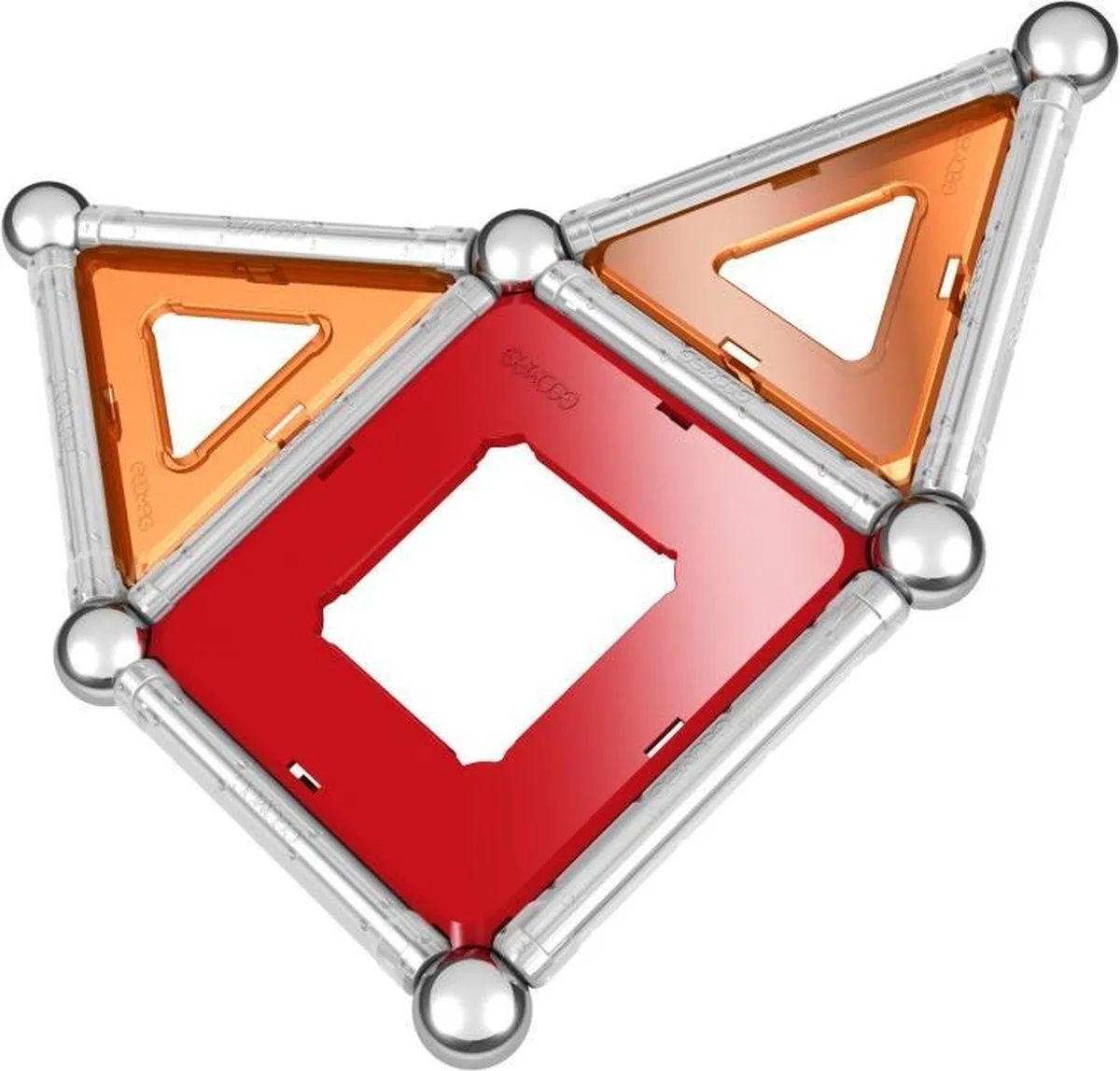 Geomag Panels 22-delig - 22 Stukken - Zilver/Rood/Oranje