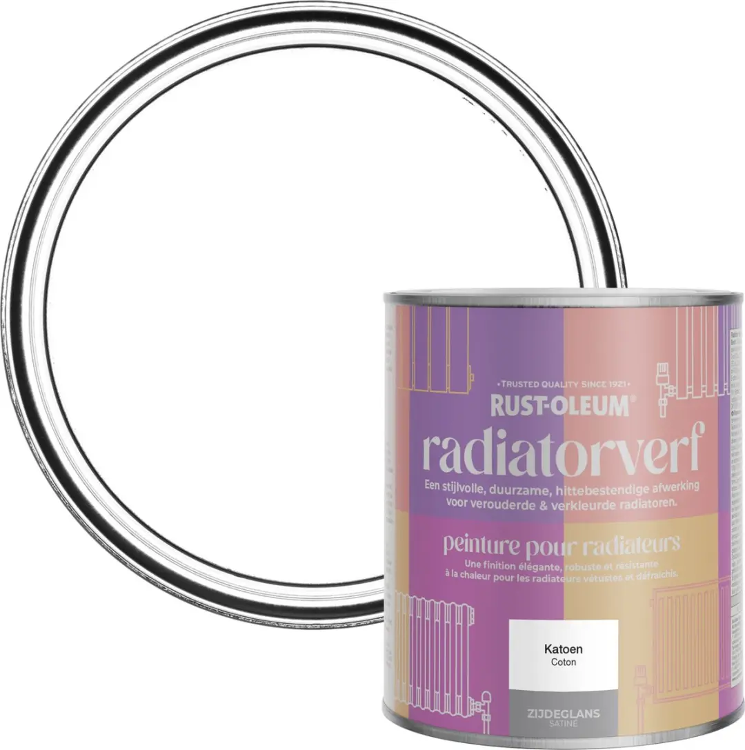Rust-Oleum Wit Radiatorverf Zijdeglans 750ml