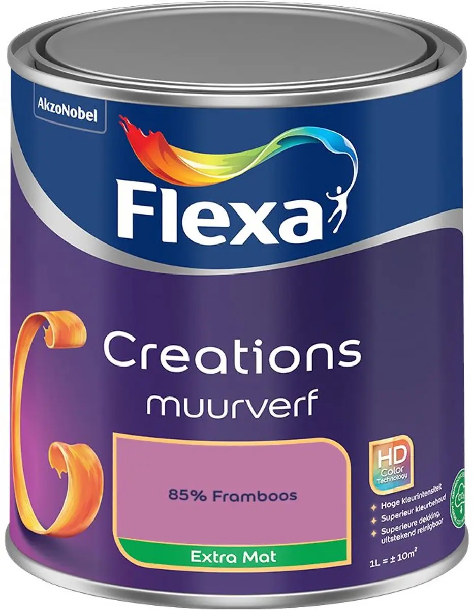 Flexa Creations Muurverf Extra Mat 85% Framboos