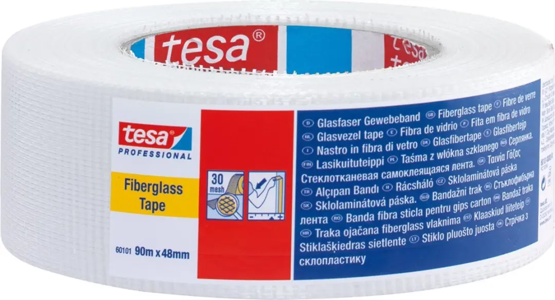 Tesa Glasvezeltape voor Gipsplaten 45m x 48mm