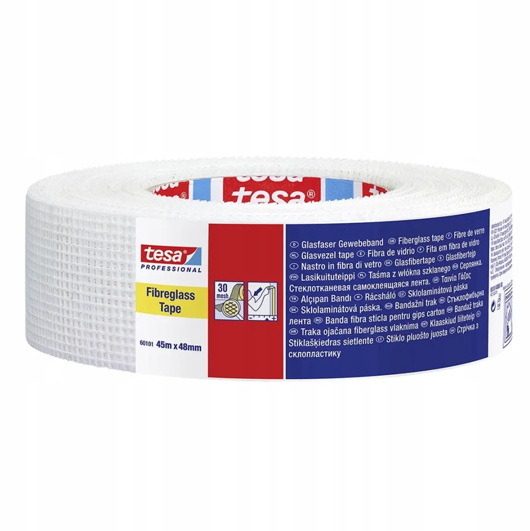 Tesa Glasvezeltape voor Gipsplaten 45m x 48mm - Wit