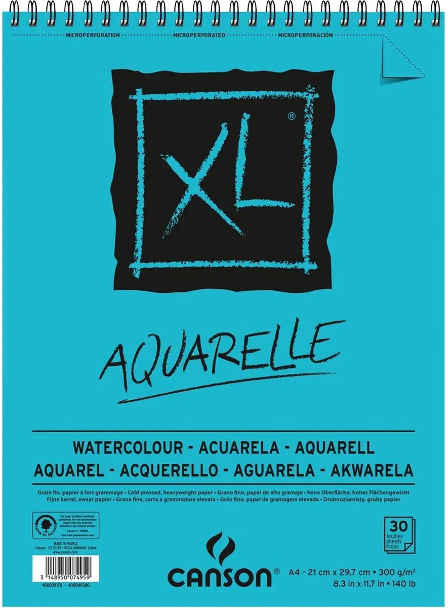 Canson Aquarelle XL 300g/m² 210x297mm - 5 Stuks