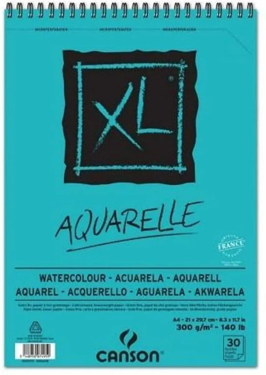 Canson Aquarelle XL 300g/m² 210x297mm - 5 Stuks