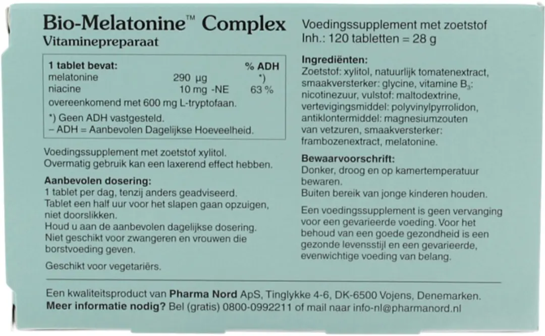 Pharma Nord Bio-Melatonine Complex - 2x120 Zuigtabletten