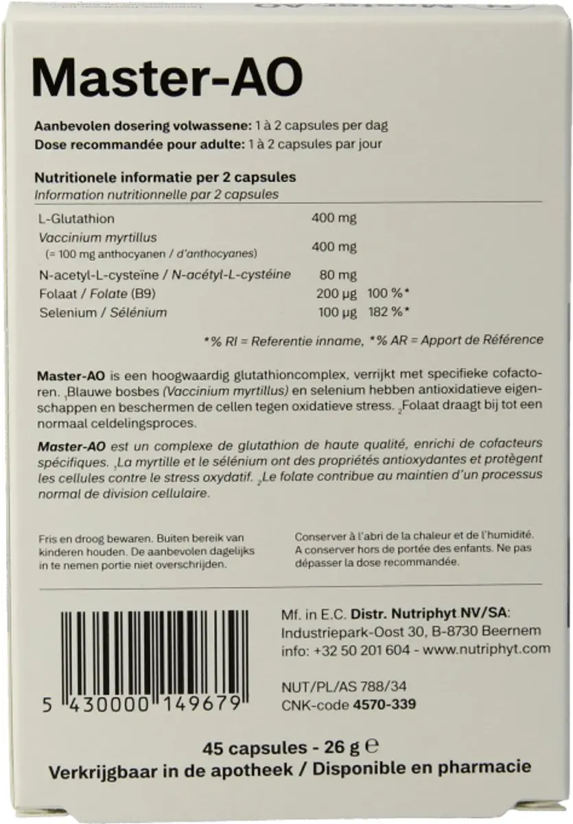 Nutriphyt Master-AO 45 Capsules