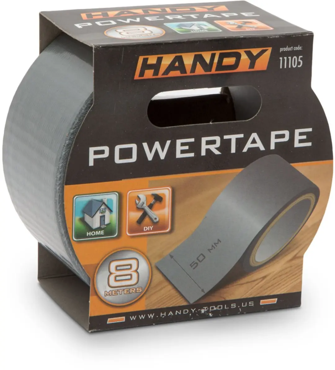 Handy Extra Sterke PVC Tape Grijs 50mm x 8m
