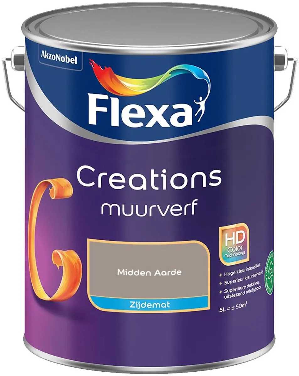 Flexa Creations Muurverf Zijdemat Midden Aarde