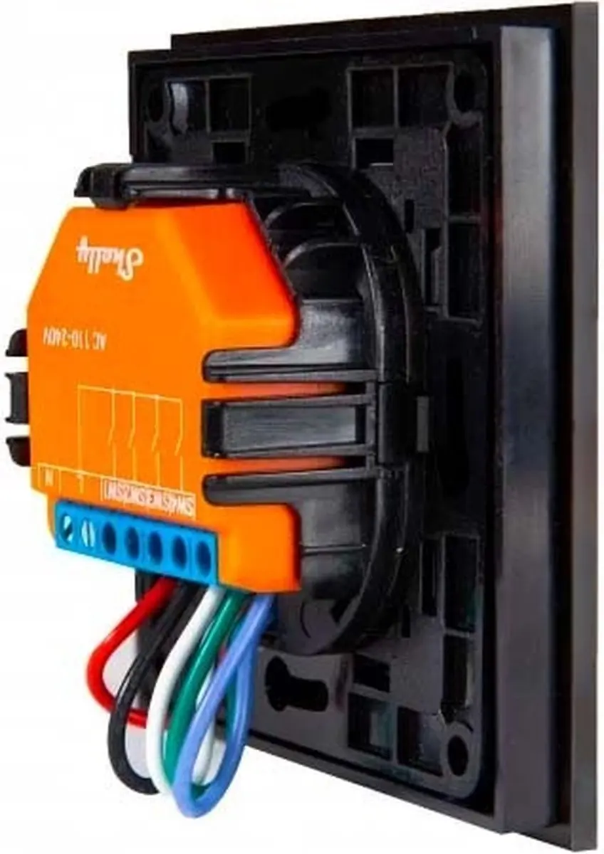 Shelly WS4 Black Smart Home Wandknop 4-voudig