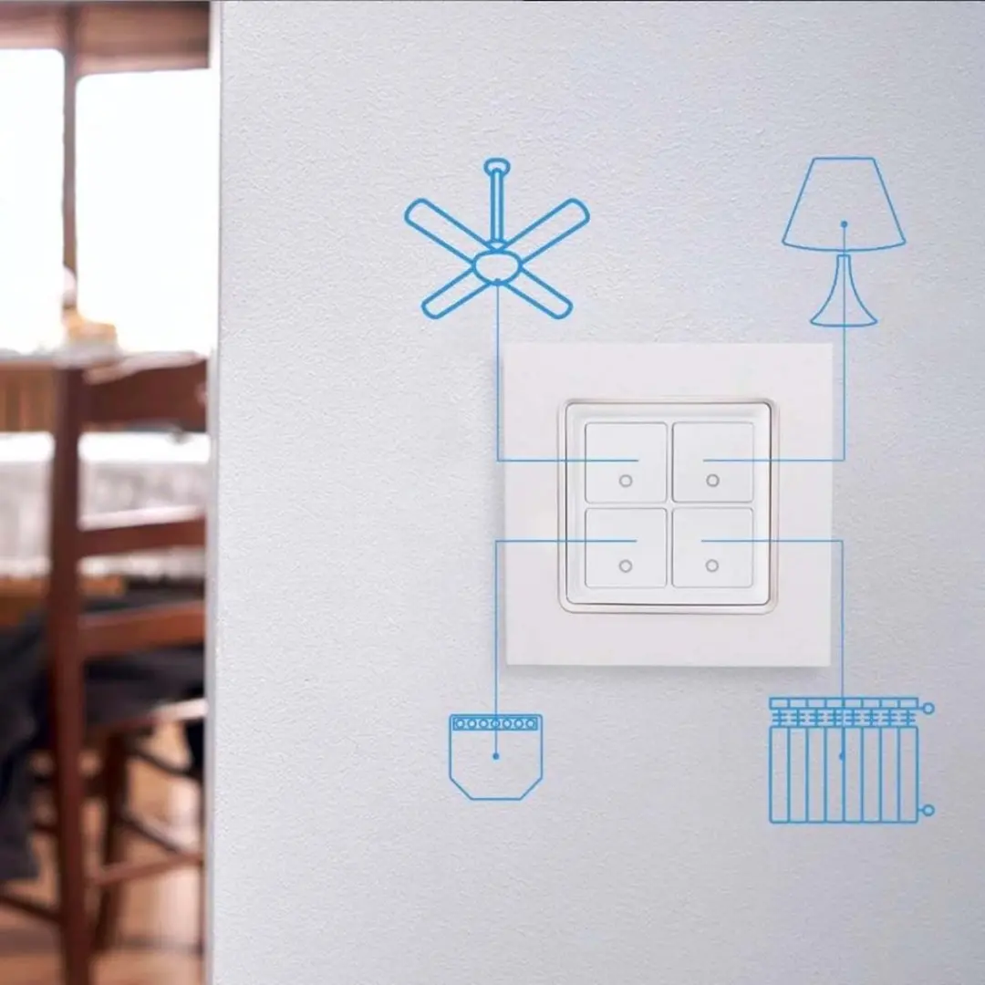 Shelly WS4 Black Smart Home Wandknop 4-voudig - afbeelding 6 van 6