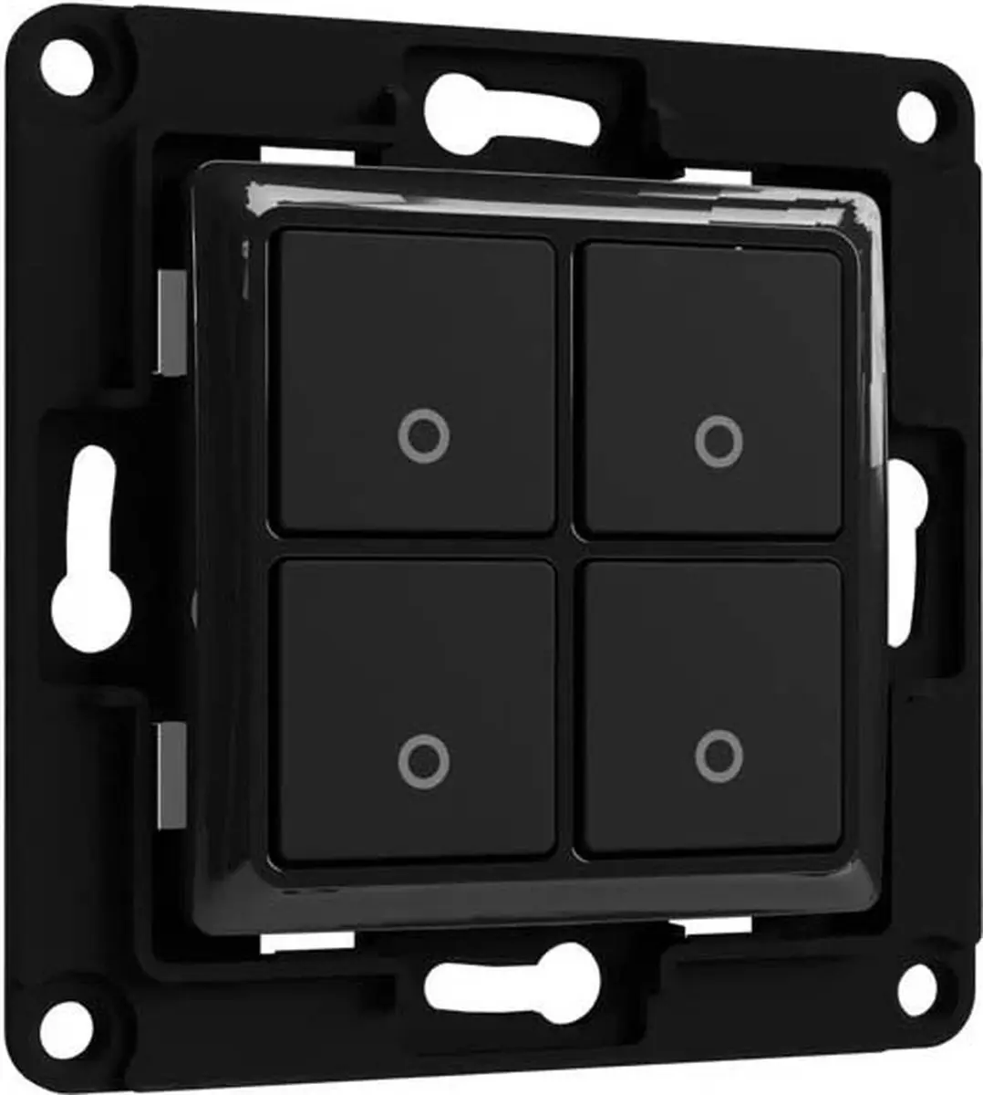 Shelly WS4 Black Smart Home Wandknop 4-voudig