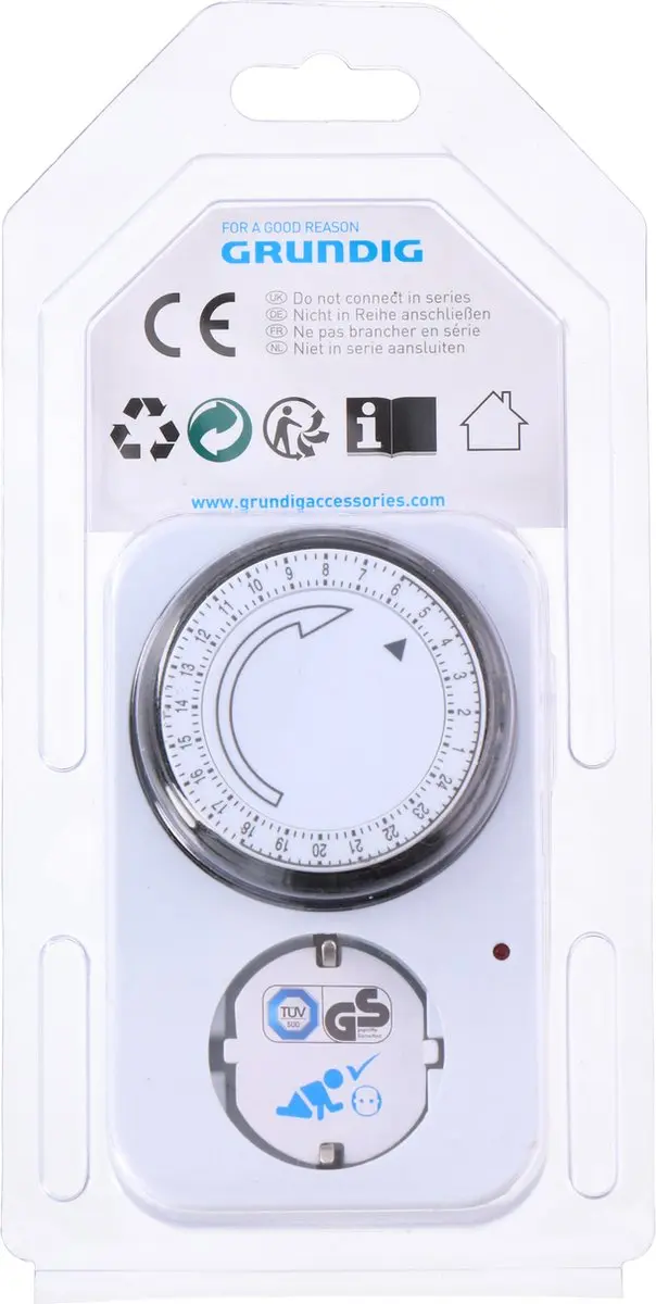 Grundig Tijdklok 24-uurs - 2 Stuks Wit