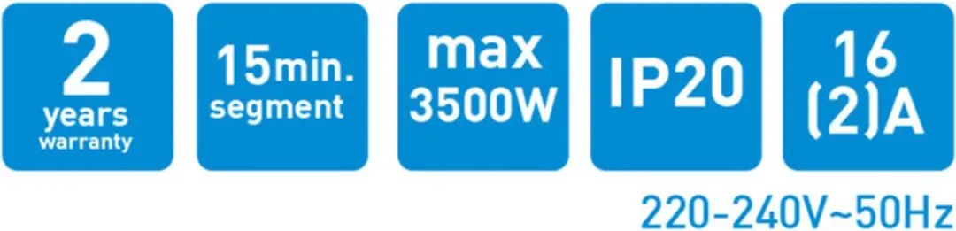 Grundig Tijdklok 24-uurs - 2 Stuks Wit