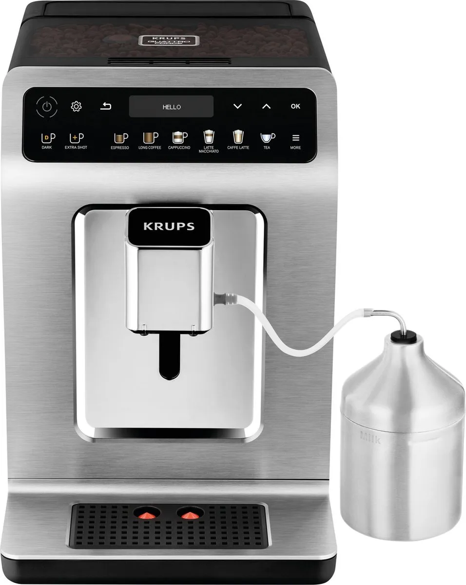 Krups Evidence+ EA894T Volautomatische Espressomachine - 19 Programma's - Titanium