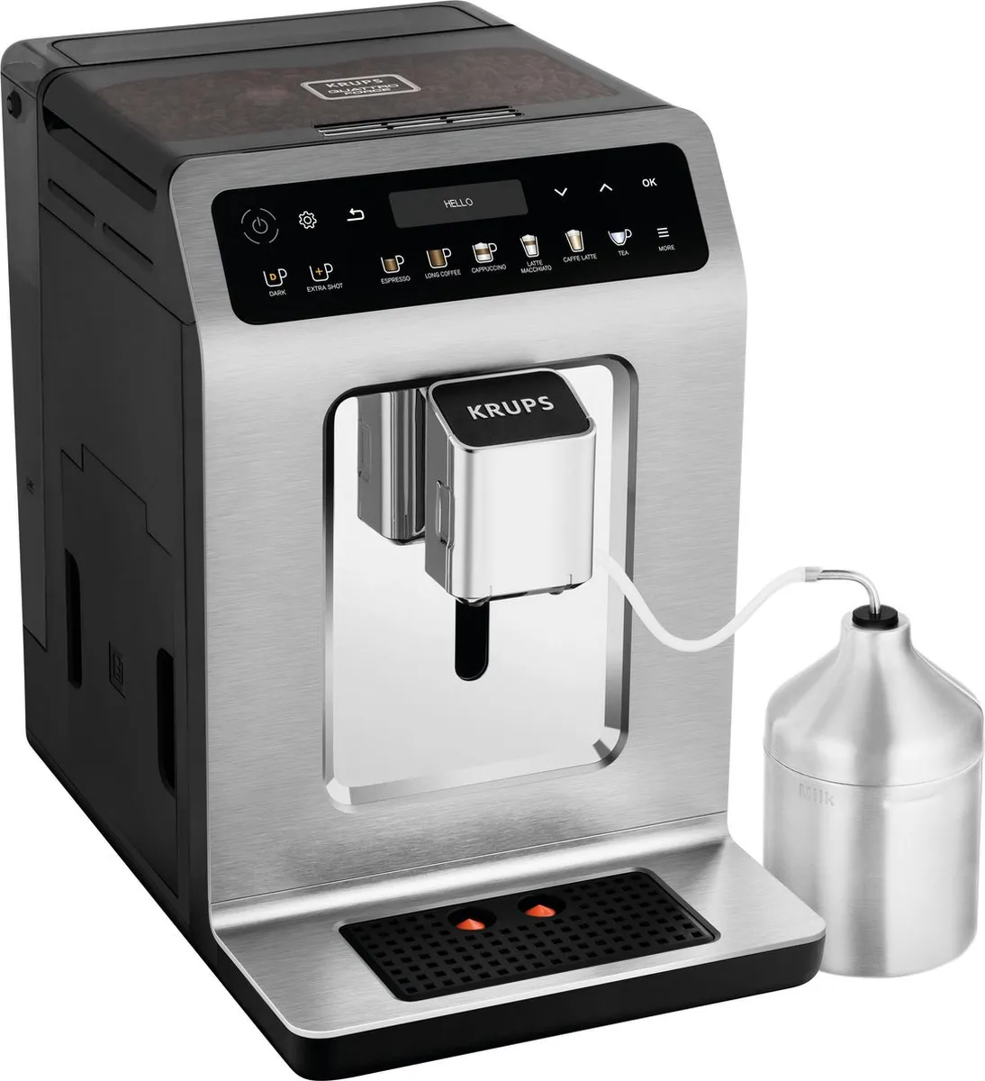 Krups Evidence+ EA894T Volautomatische Espressomachine - 19 Programma's - Titanium