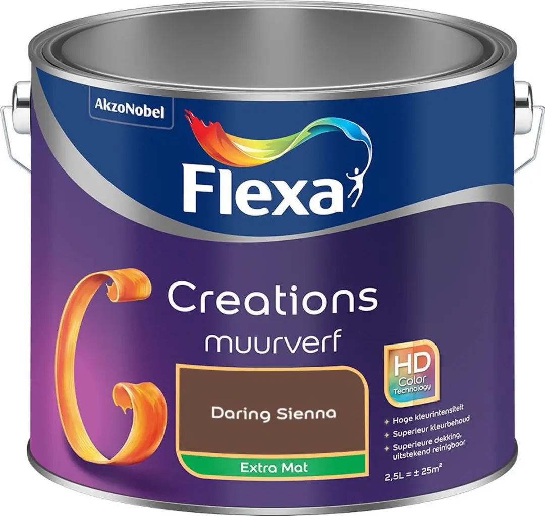 Flexa Creations Muurverf Extra Mat Daring Sienna 2,5L