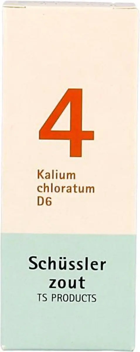 Pfluger Schüssler Zout nr 4 Kalium Chloratum D6 - 100 Tabletten