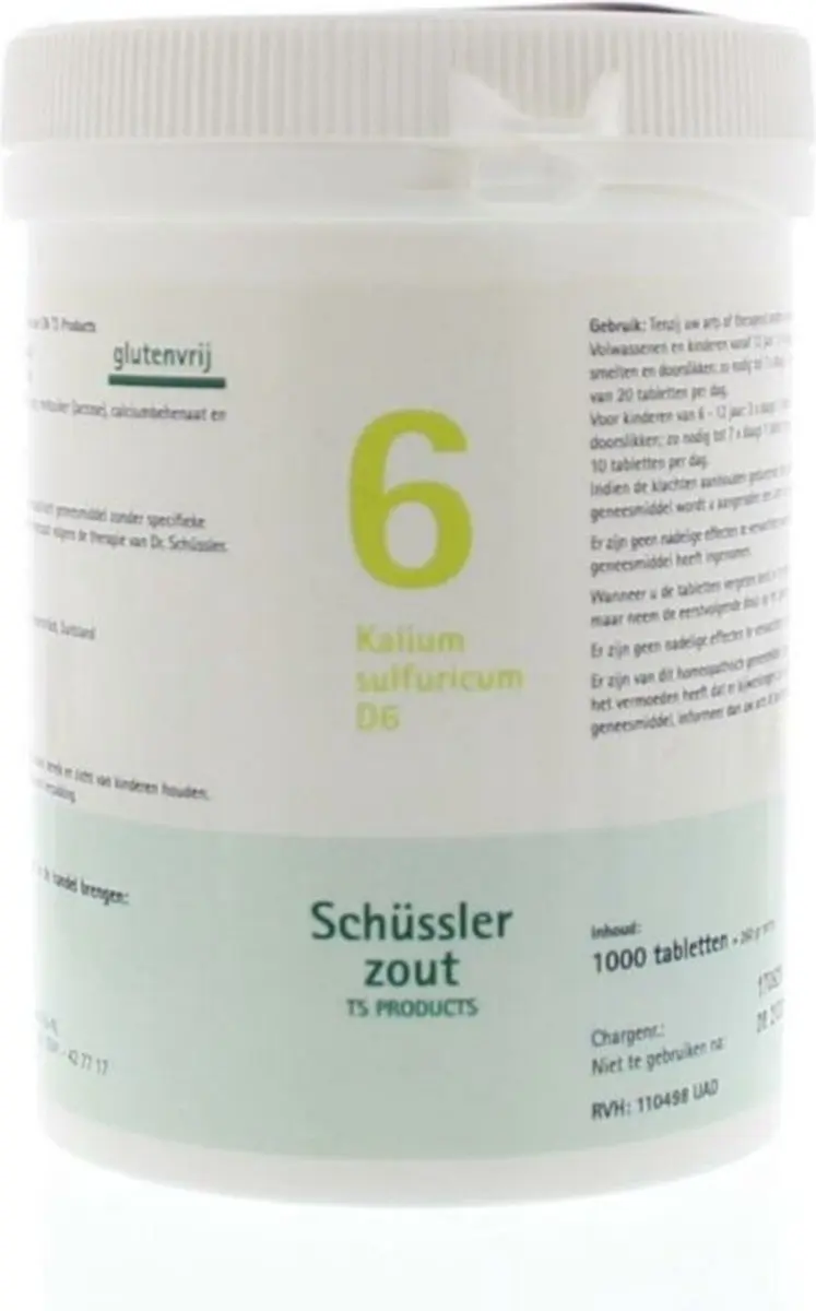 Sch ssler zout Nr. 6 Kalium sulfuricum D6 TS Products