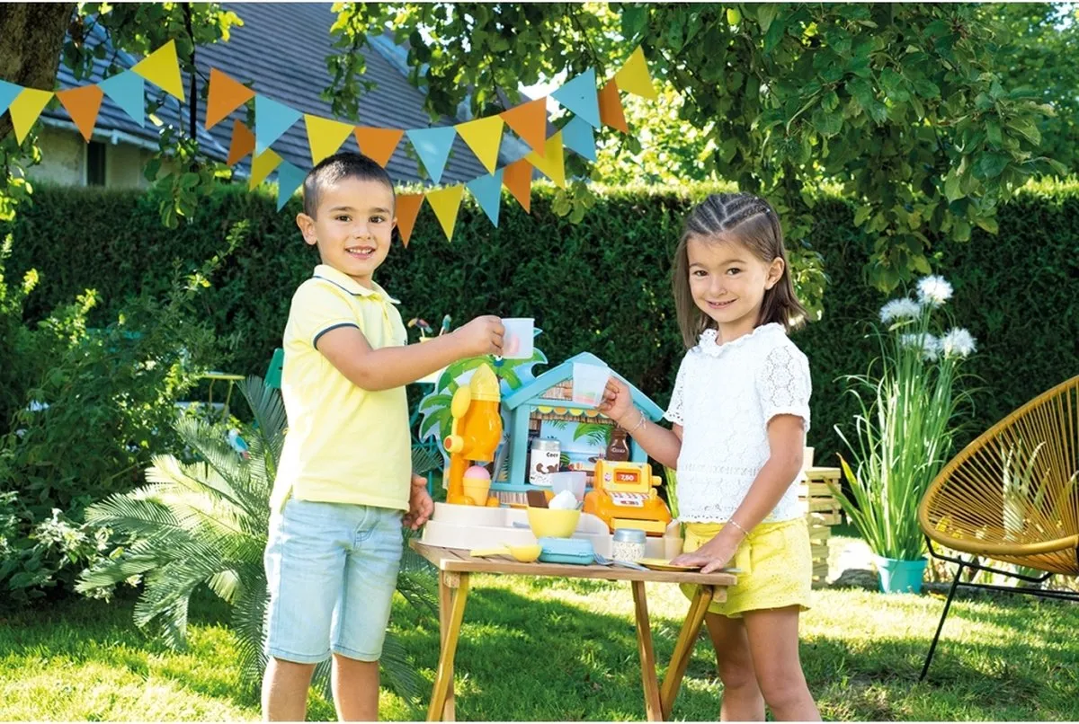 Smoby Beach Bar met IJsmachine en Kassa - Meerkleurig