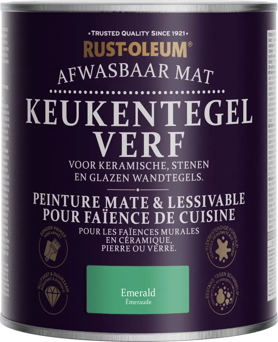 Rust-Oleum Groene Verf Emerald 750ml - Keukentegels