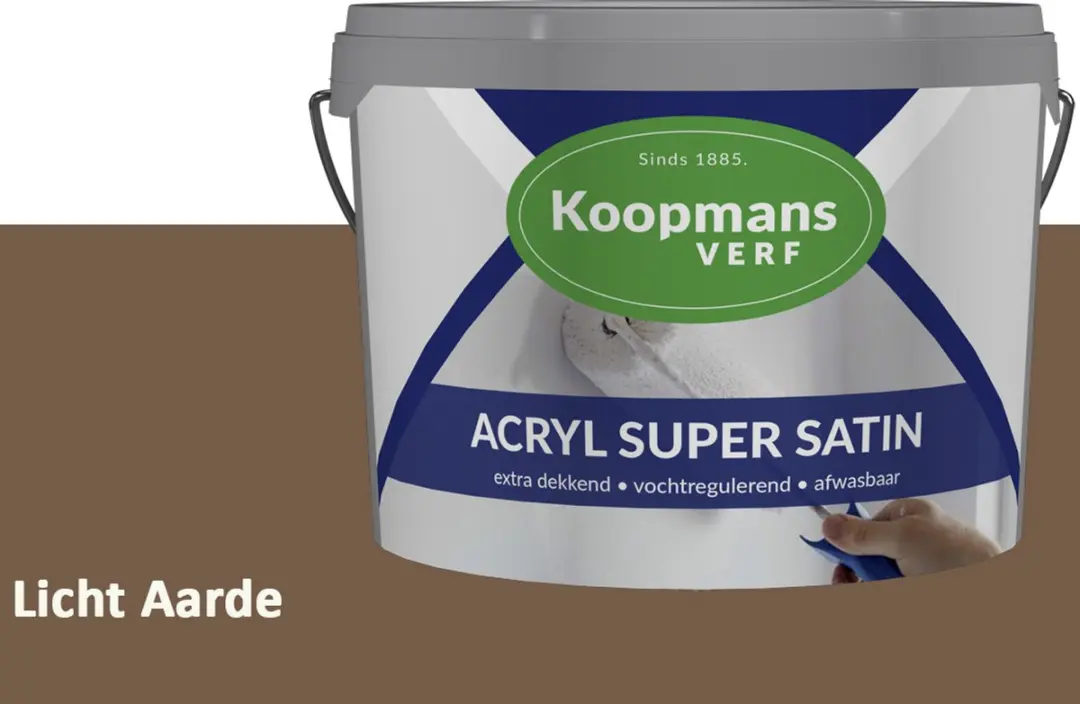 Koopmans Acryl Super Satin Licht Aarde Muurverf 1L