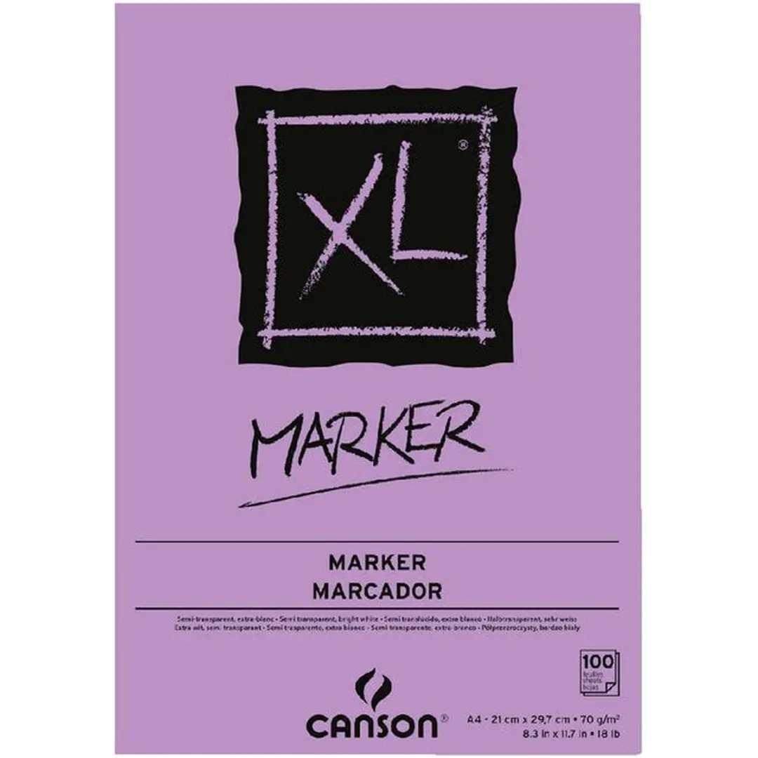 Markerpapier canson xl marker 70gr a4 extra wit | 5 stuks