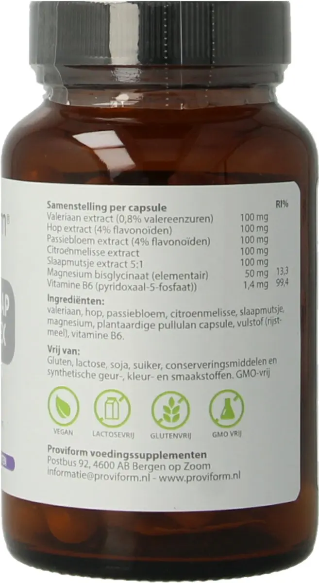 Proviform Valeriaan Slaap Relax Complex 60 Vegetarische Capsules