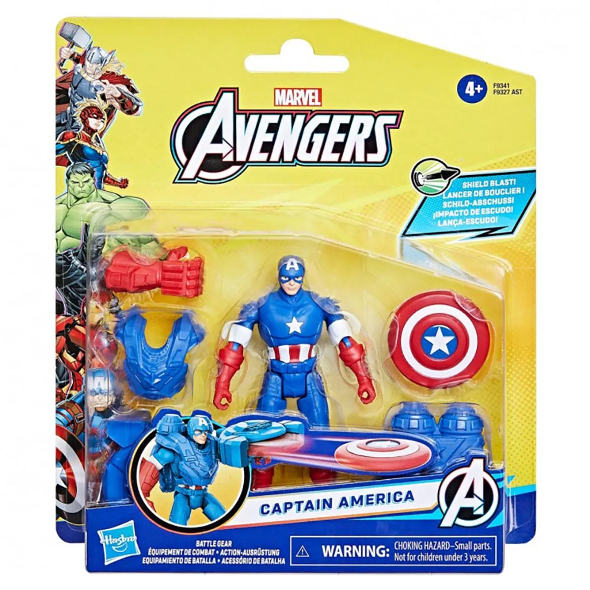 Hasbro Marvel Avengers Captain America Figuur - Multicolor - afbeelding 4 van 6