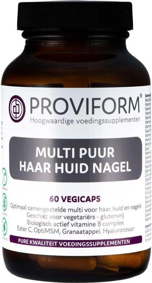 Proviform Multi Puur Huid Haar Nagel 60 Vegetarische Capsules