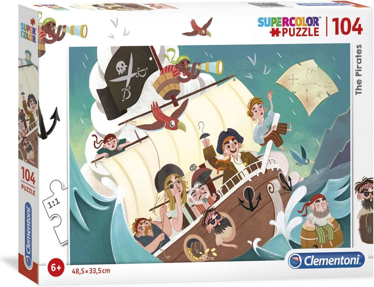 Clementoni Supercolor Puzzel The Pirates 104 Stukjes - Multicolor