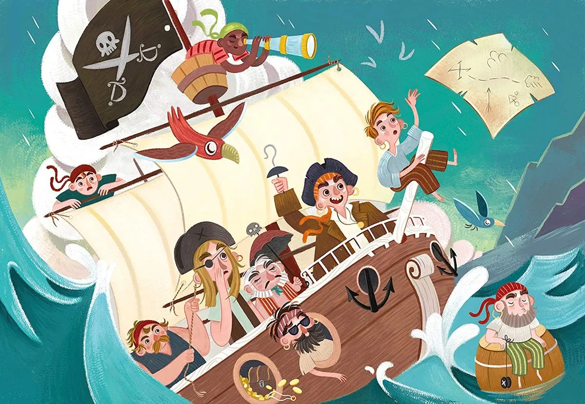 Clementoni Supercolor Puzzel The Pirates 104 Stukjes - Multicolor