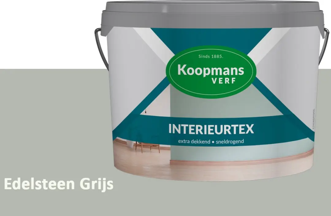 Koopmans Interieurtex Matte Muurverf Edelsteen Grijs 7,5L
