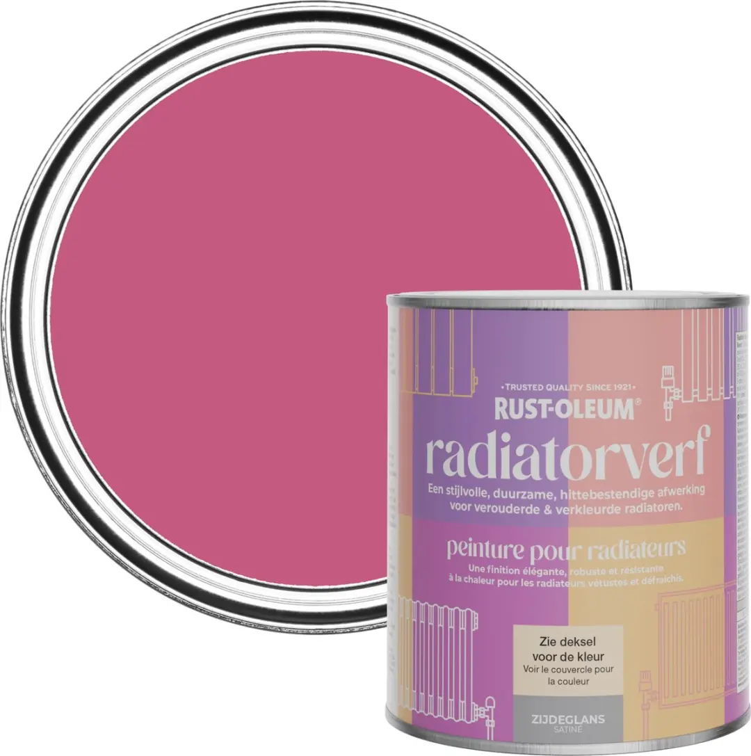 Rust-Oleum Roze Radiatorverf Zijdeglans Framboos 750ml