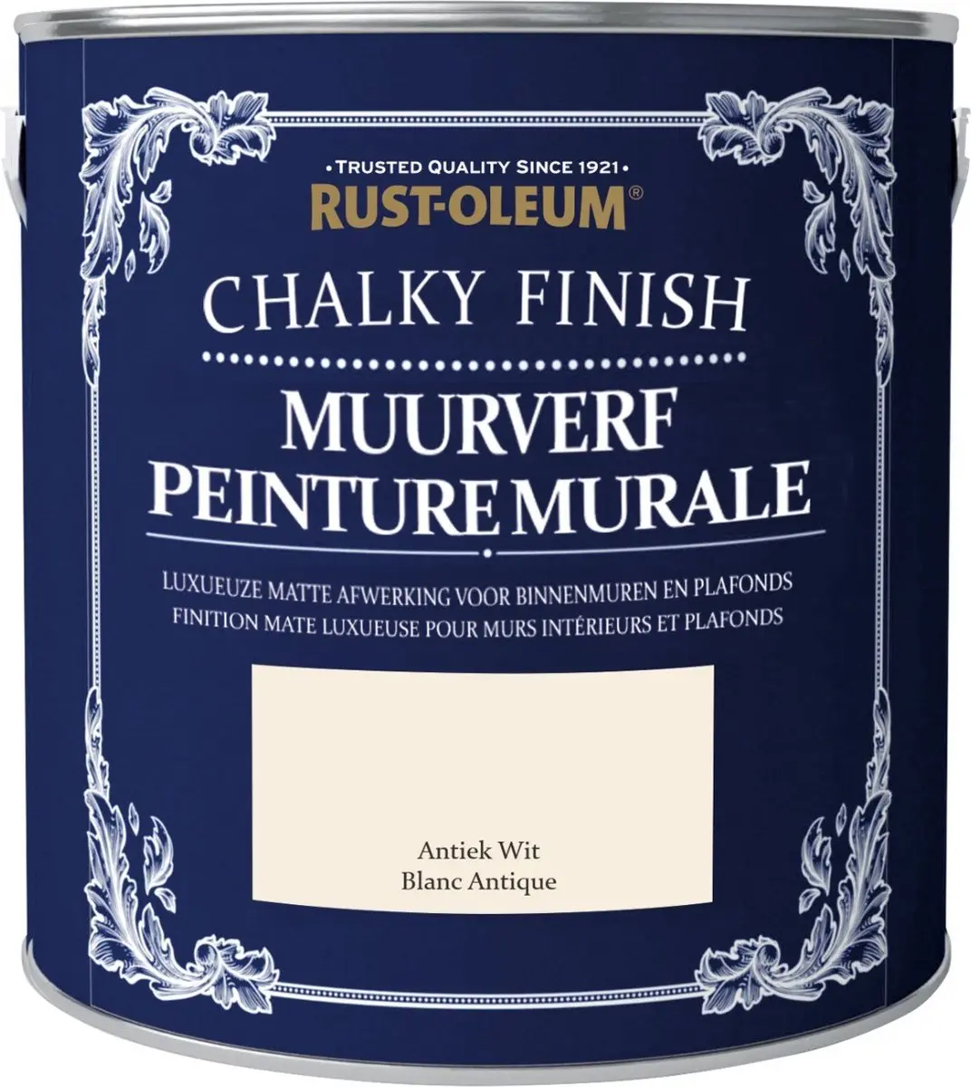 Rust-Oleum Chalky Finish Muurverf Antiek Wit 2,5L