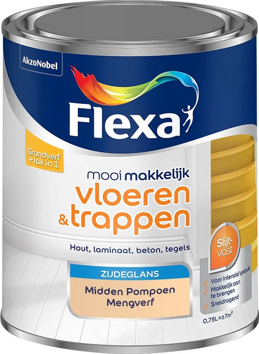 Flexa Mengverf Midden Pompoen 750ml - o.a. hout/steen