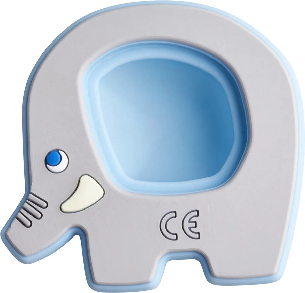 Haba Grijpspeeltje Olifant Plop - Grijs/Blauw