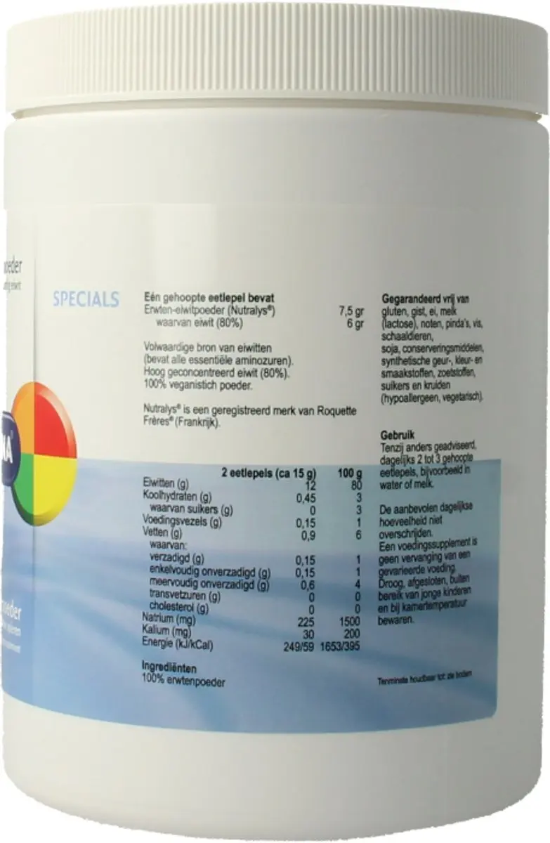 Plantina Erwten Eiwit Poeder 400g