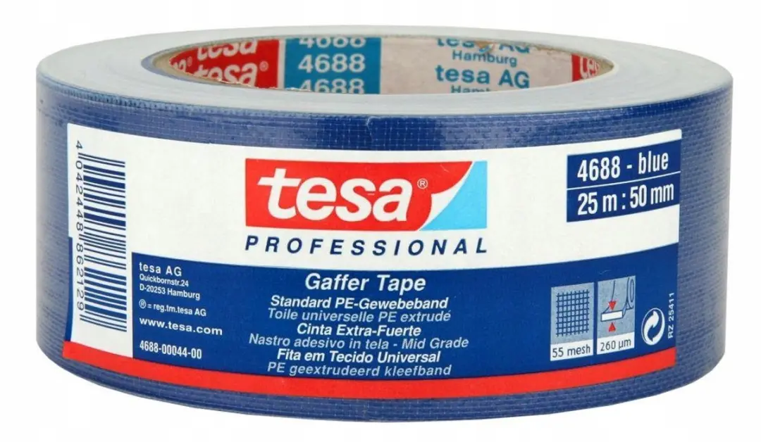 Tesa Textieltape Blauw 50mm x 25m