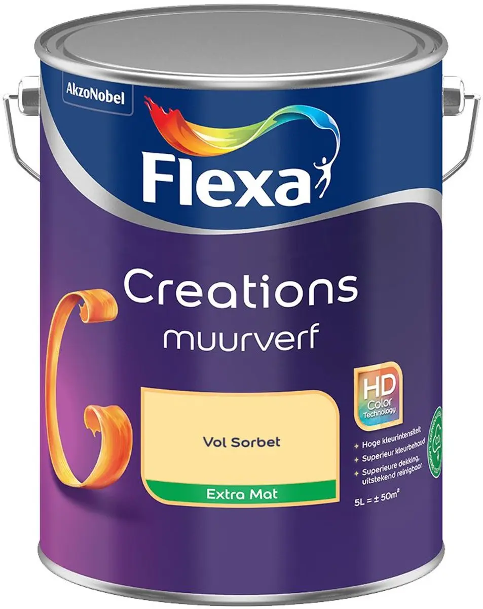 Flexa Creations Muurverf Extra Mat Vol Sorbet 5L