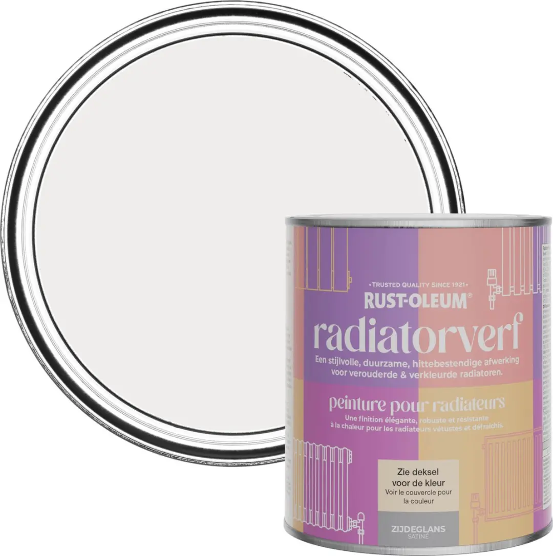 Rust-Oleum Grijs Radiatorverf Zijdeglans Fleur 750ml