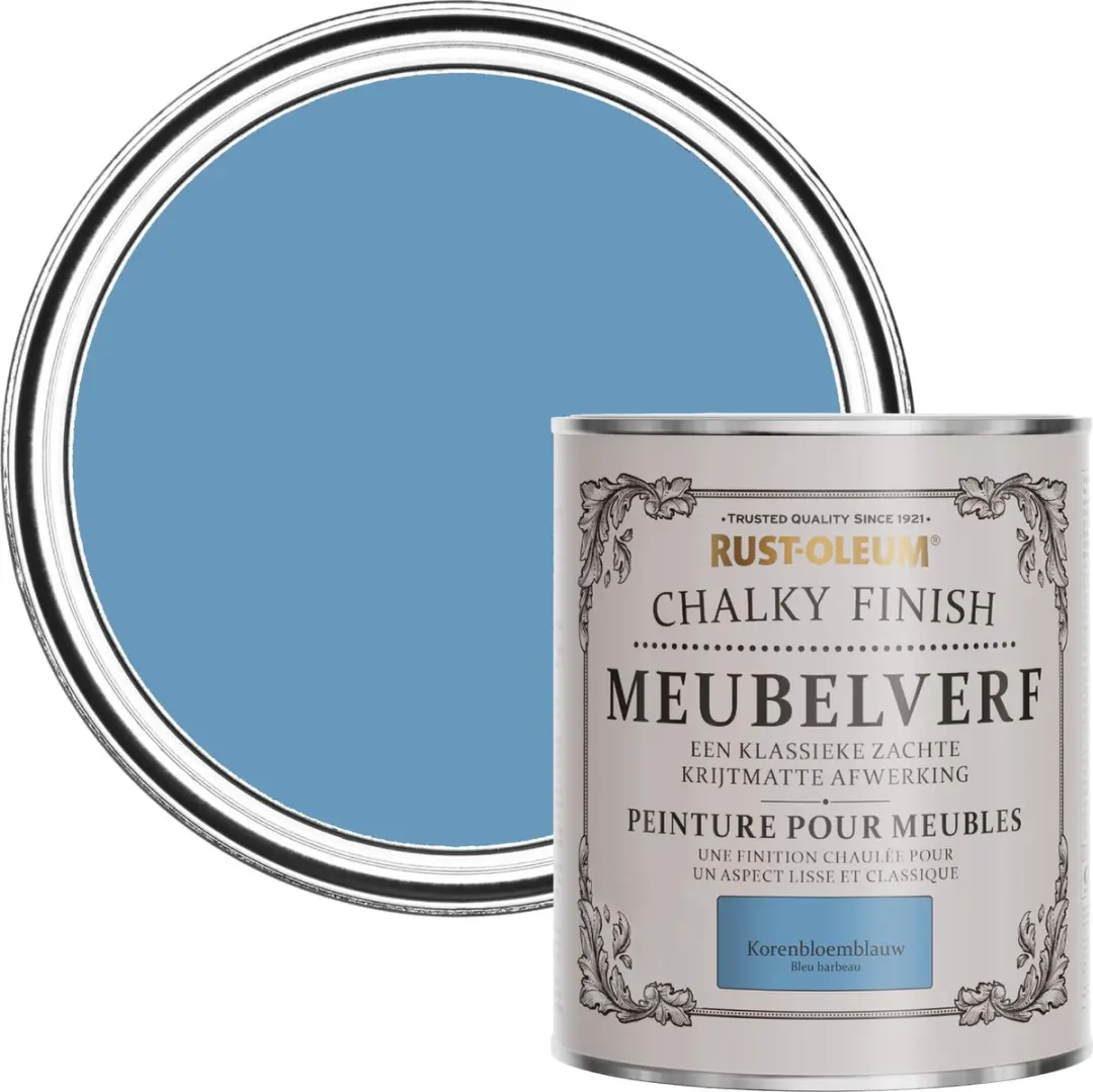 Rust-Oleum Blauw Chalky Finish Meubelverf 750ml