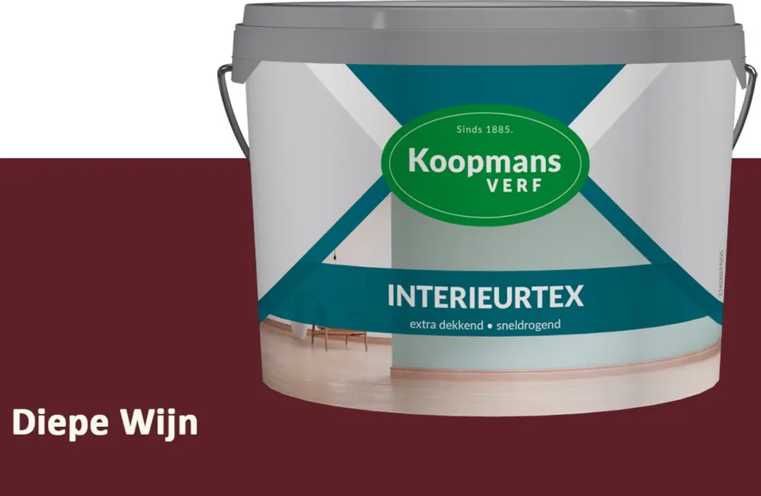 Koopmans Interieurtex Matte Muurverf Diepe Wijn 2,5L