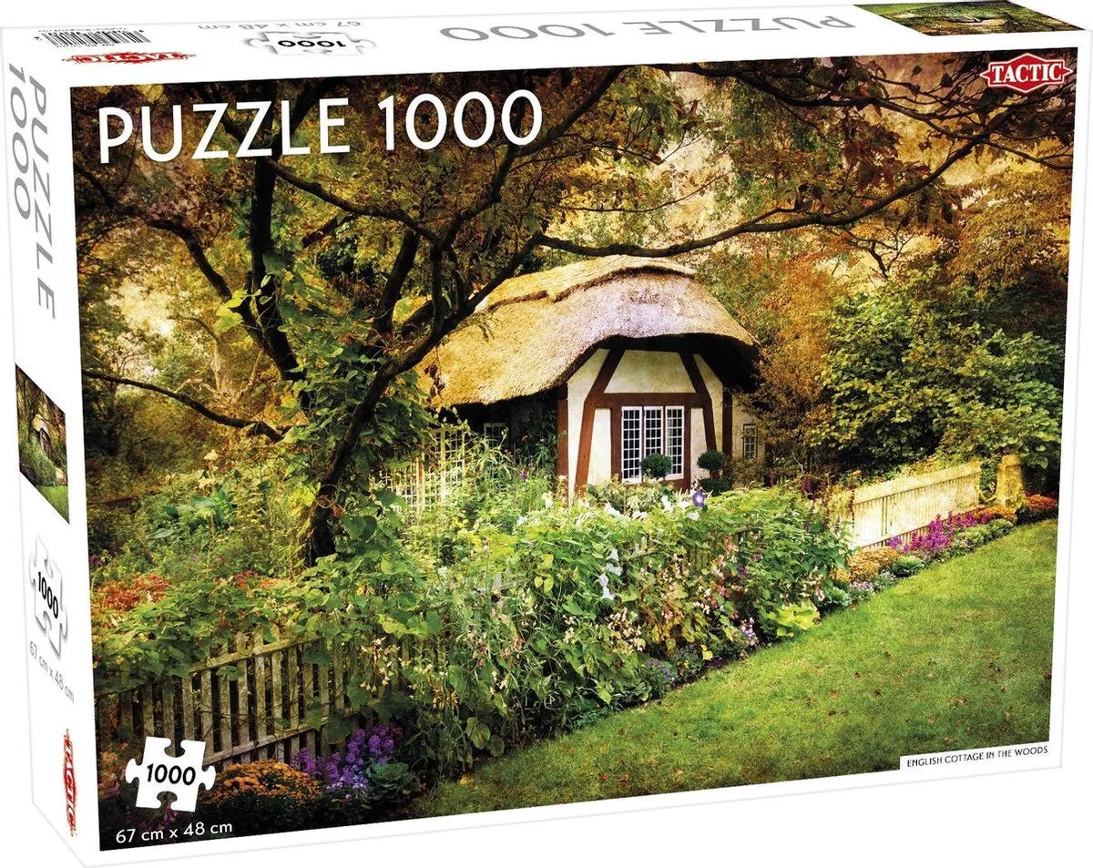 Tactic English Cottage in the Woods Puzzel 1000 Stukjes