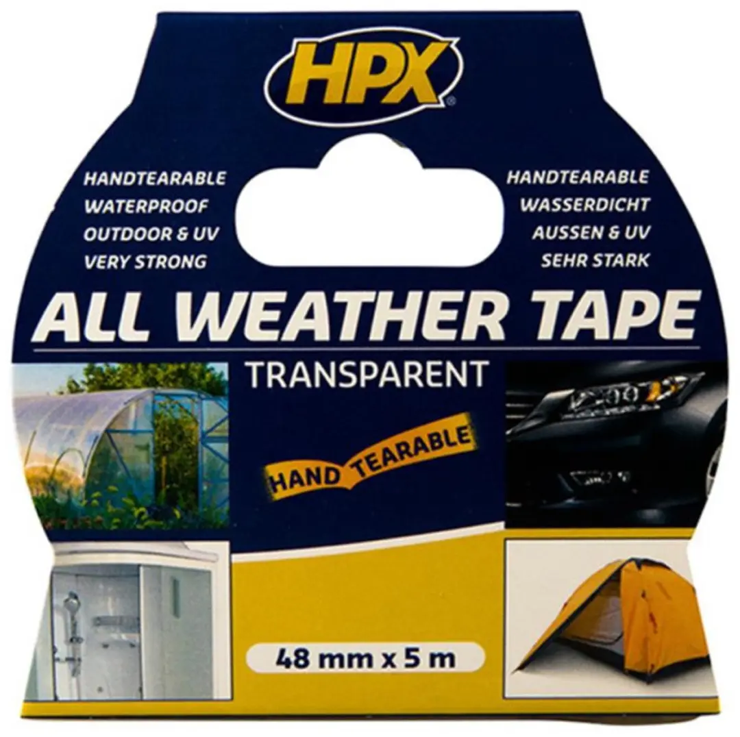 HPX All Weather Tape 48mm x 5m - Transparant