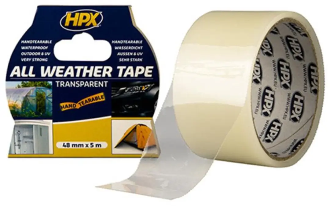 HPX All Weather Tape 48mm x 5m - Transparant