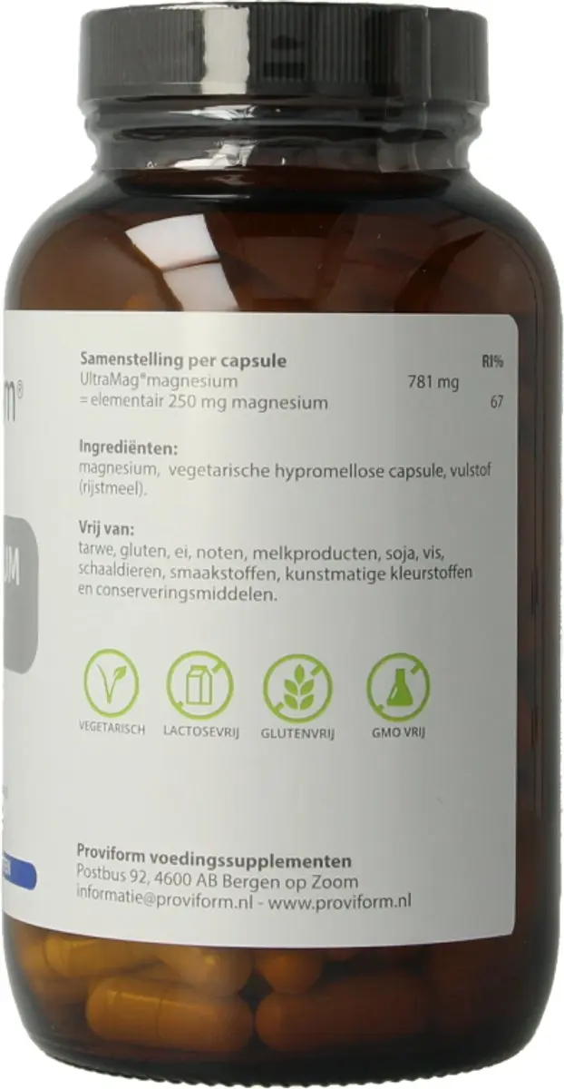 Proviform Magnesium Ultra 250mg Capsules - 180 Stuks