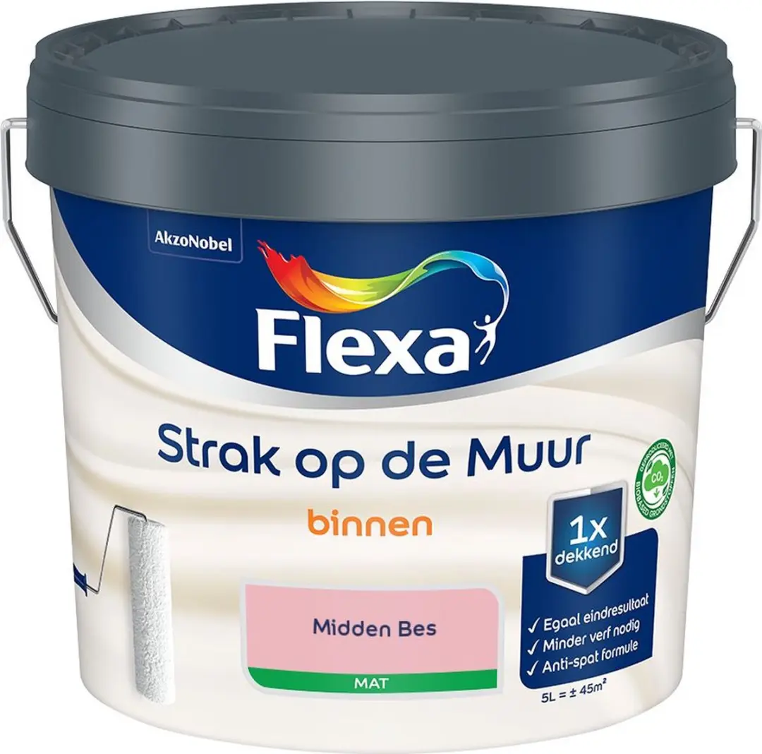 Flexa Strak Op De Muur Binnenmat Midden Bes Mengverf 5L