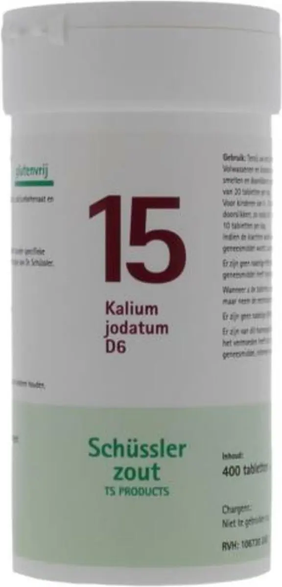Pfluger Schüssler Zout 15 Kalium Jodatum D6 - 400 Tabletten
