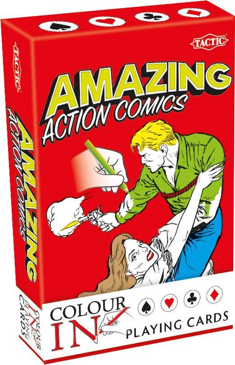 Colour-In Speelkaarten Amazing Action Comics
